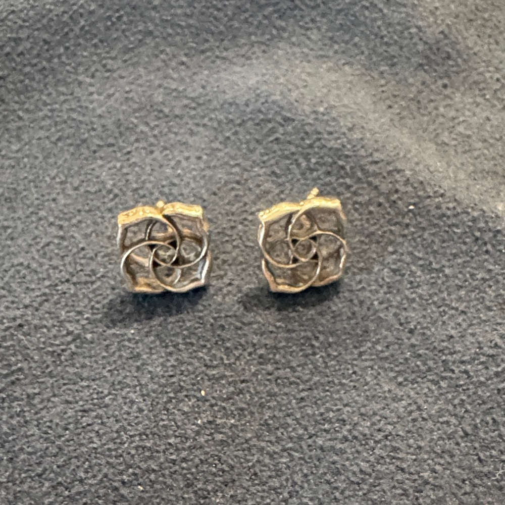 Kendra Scott Silver Swirl Earrings